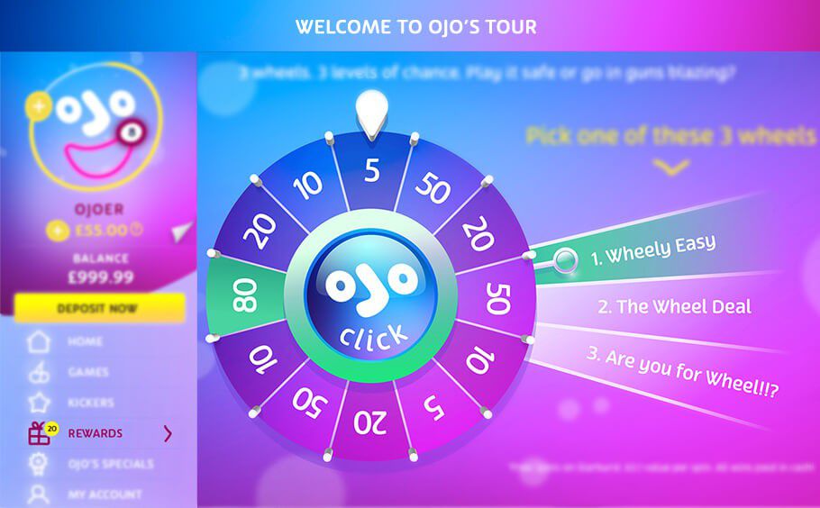 PlayOJO wheel