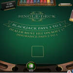 single deck blackjack